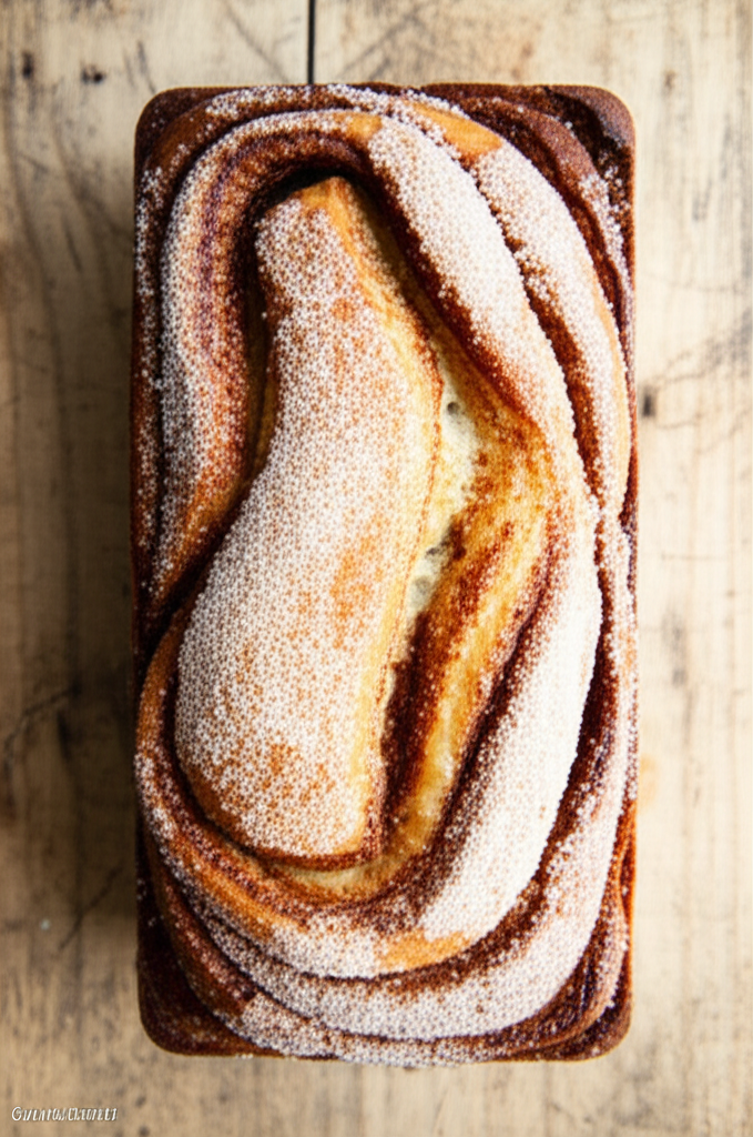 Cinnamon Buttermilk Loaf slice with coffee