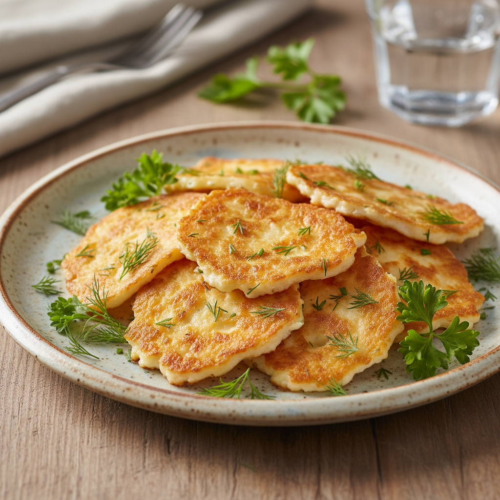 Mixing cottage cheese and spices in a bowl