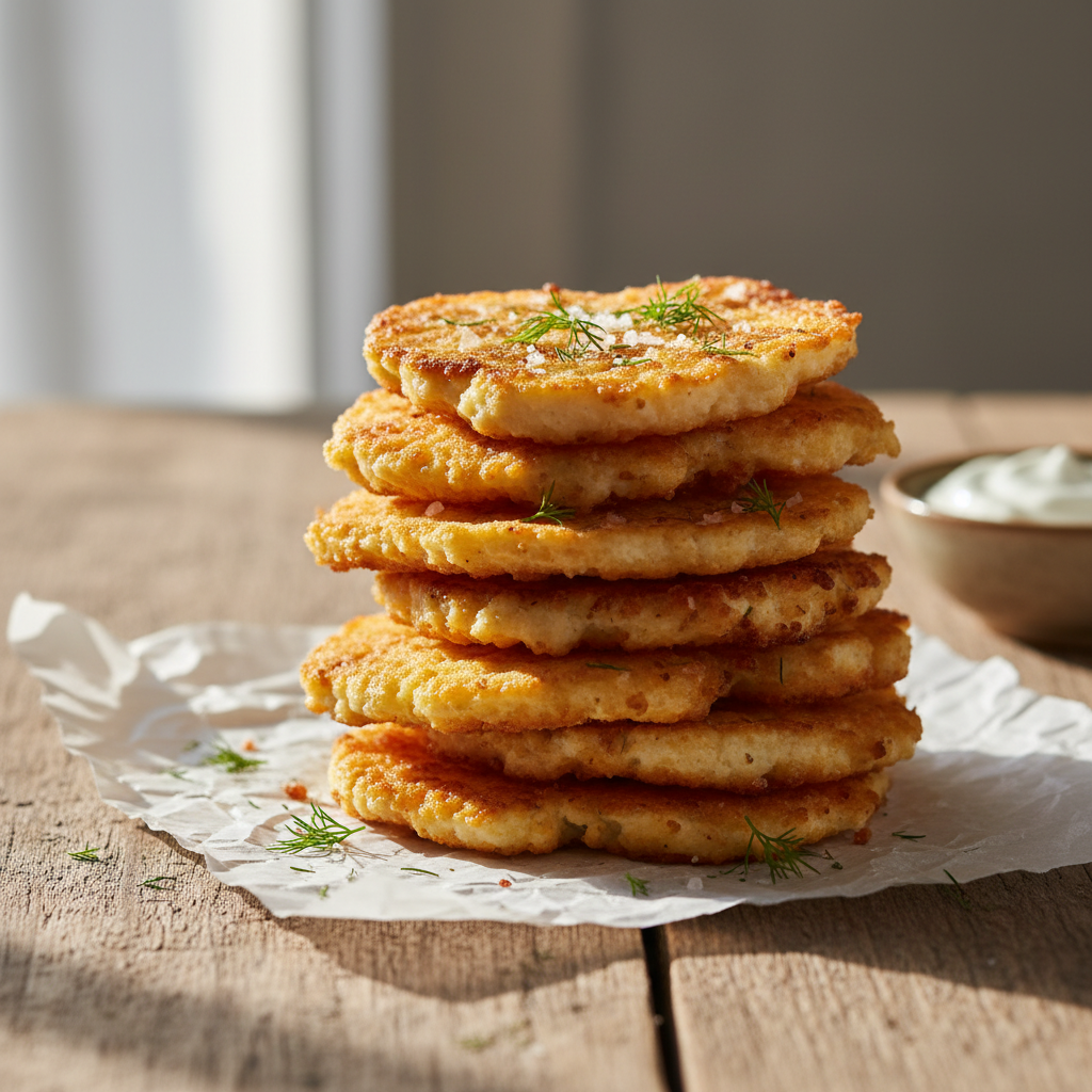 Batch of crunchy cottage cheese chips