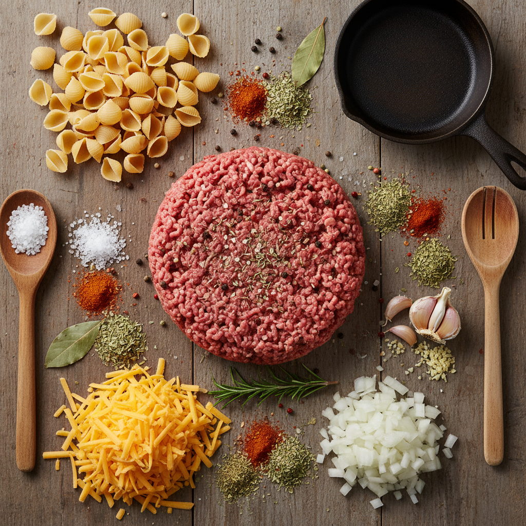Ingredients for Homemade Hamburger Helper