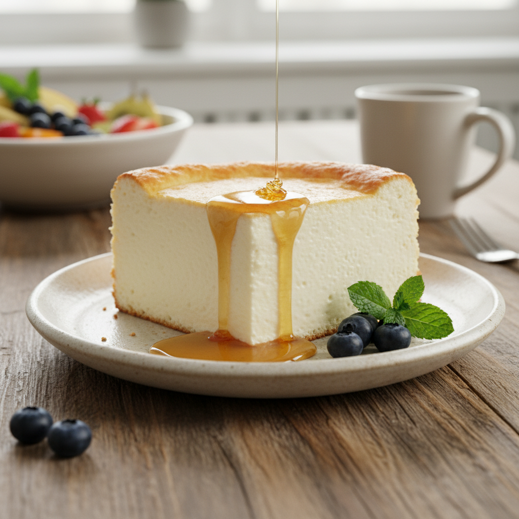 Cooling and serving creamy yogurt cake