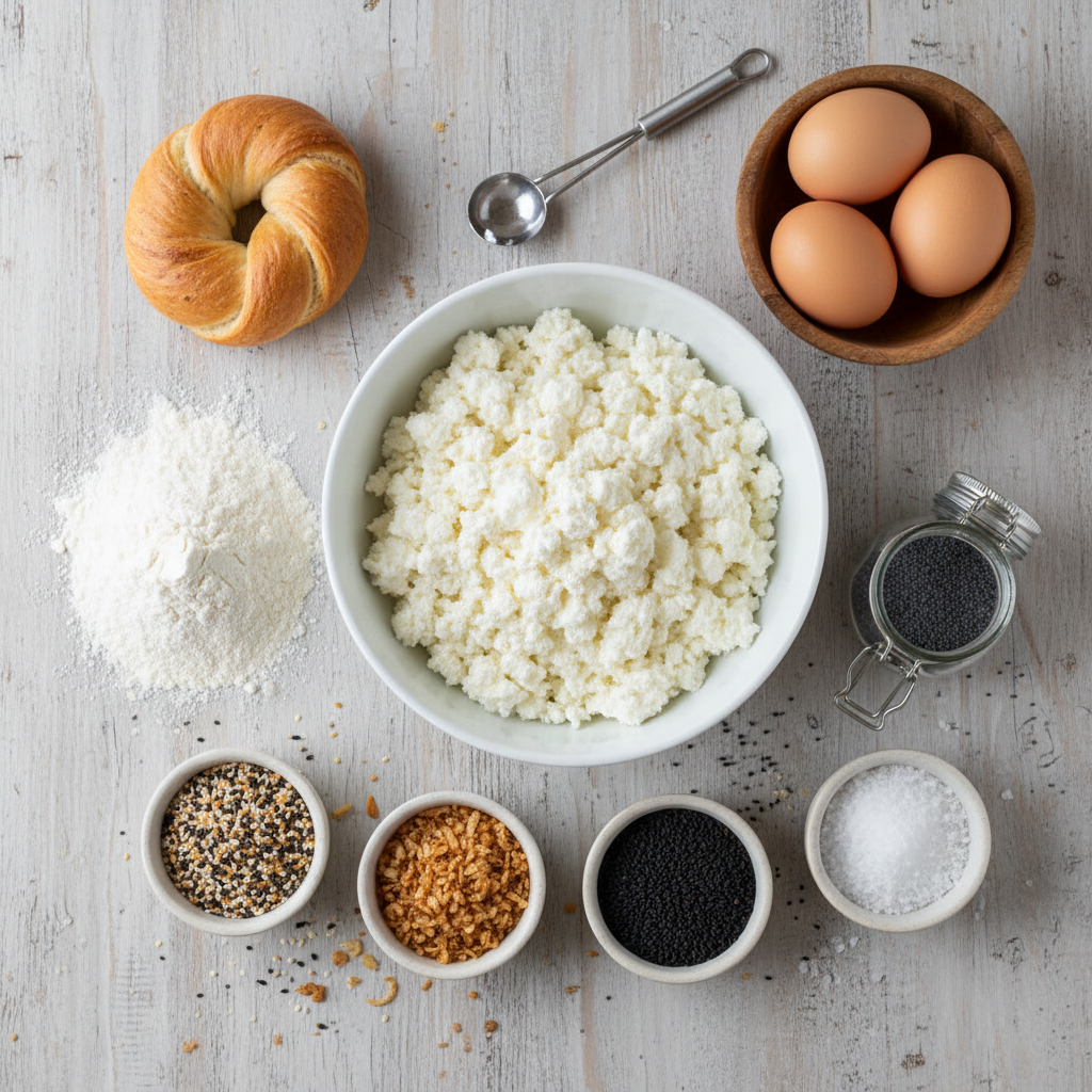 Ingredients for Cottage Cheese Bagels