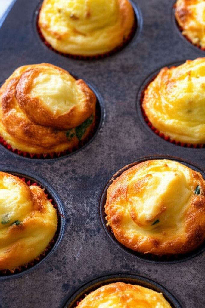 Cottage cheese egg muffins plated