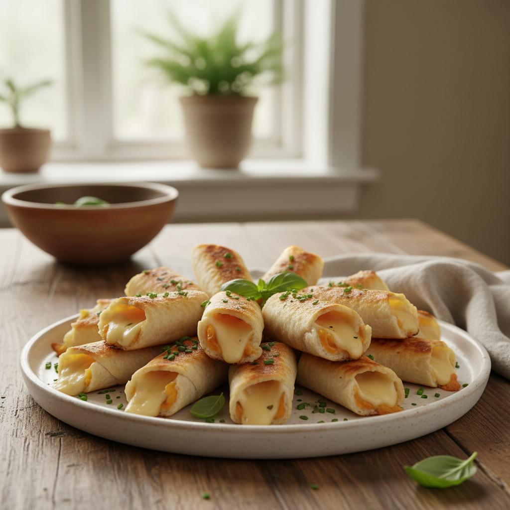 Finished Grilled Cheese Roll Ups Ready to Serve