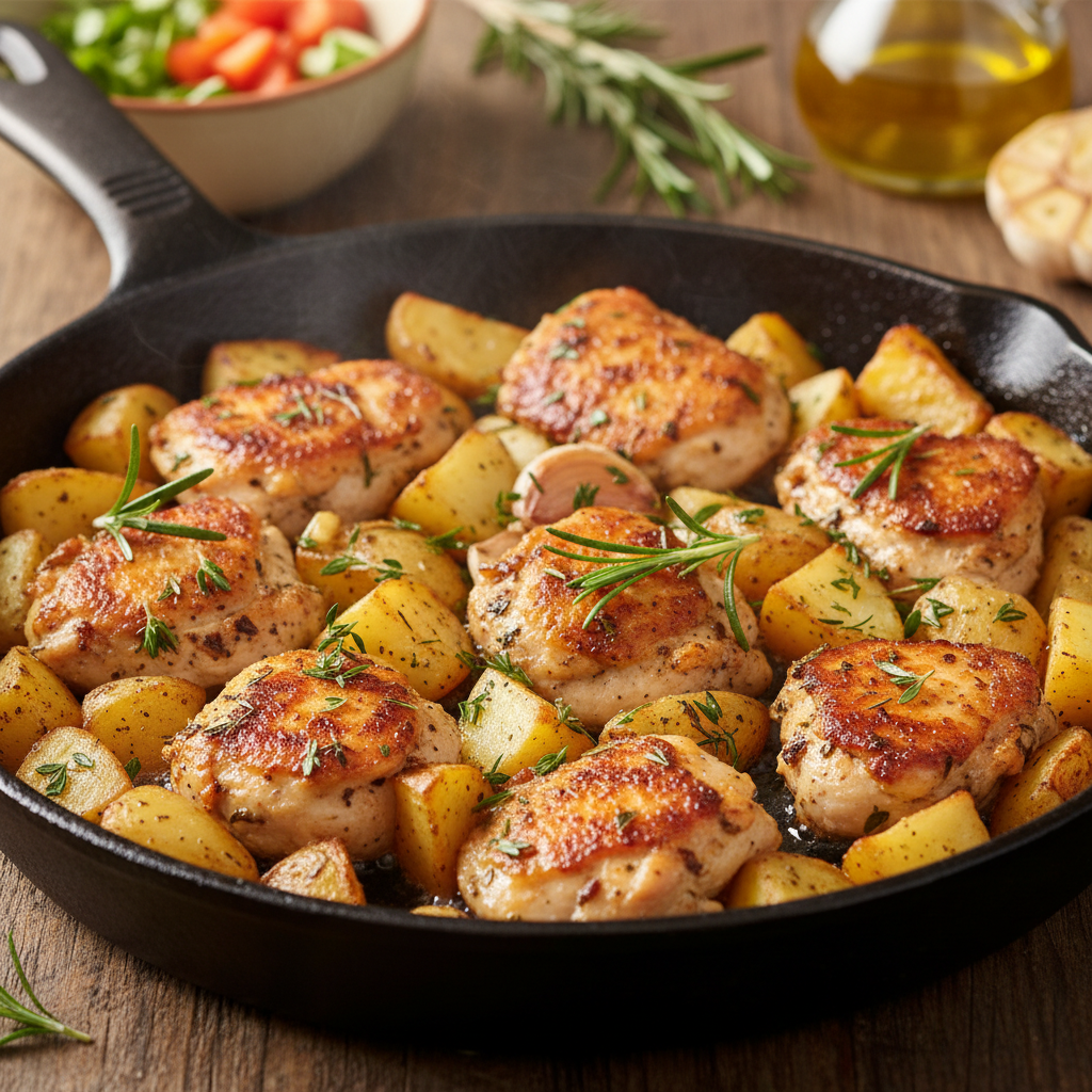 Garlic Butter Chicken Bites on plate
