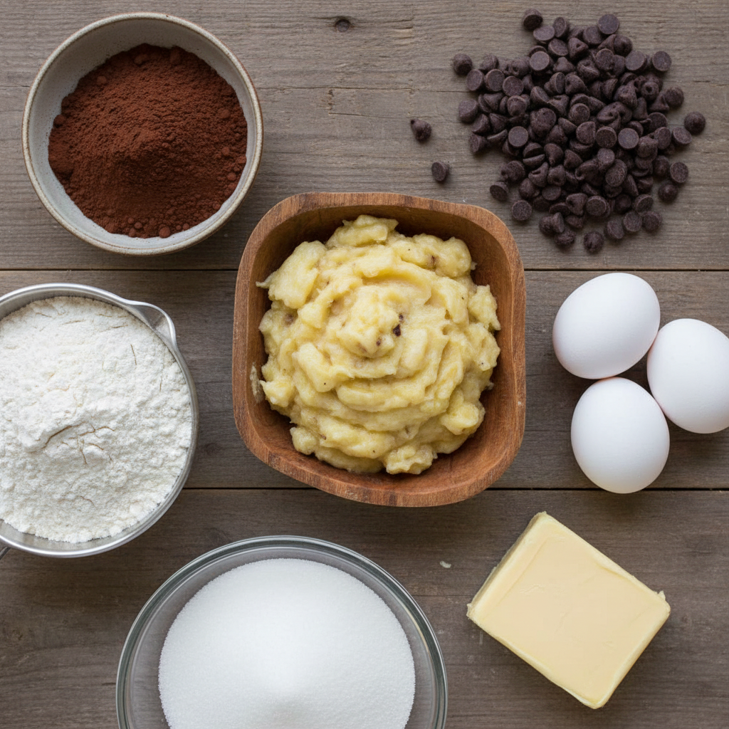 Ingredients for Banana Brownies