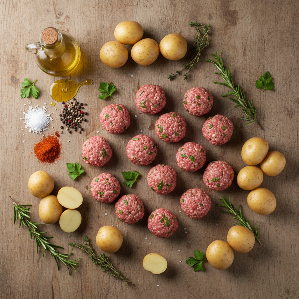 Ingredients for Swedish Meatballs with Frozen Meatballs