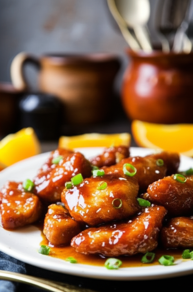 Slow cooker orange chicken in crockpot